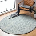 thumbnail image 2 of SAFAVIEH Micro-Loop Winthrop Geometric Area Rug, Navy/Ivory, 5' x 5' Round, 2 of 7