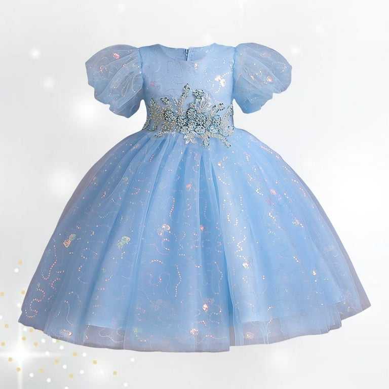 Teen Girl Dresses Formal Dresses For Girls Blue Dress Girls Birthday  Princess Dress Girls Children'S Day Outfit 11-12 Years - Walmart.com
