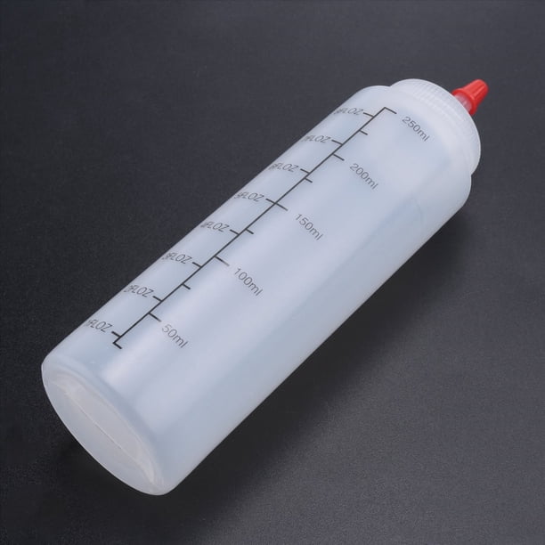 Paquete de 12 8 Onzas Condimento para Apretar con Tapa Punta Roja - Botella PláStico Duradera Salsa Tomate, Salsas, Jarabe