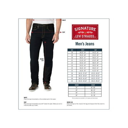 signature by levi strauss size chart
