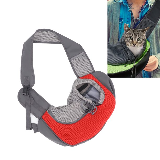 Transportín para Perros y Cachorros, Bolsa de Transporte para Hombros, Malla Transpirable, Con Correa Ajustable Para El Hombro para Caminar, Vijar, Al Aire Libre, Metro