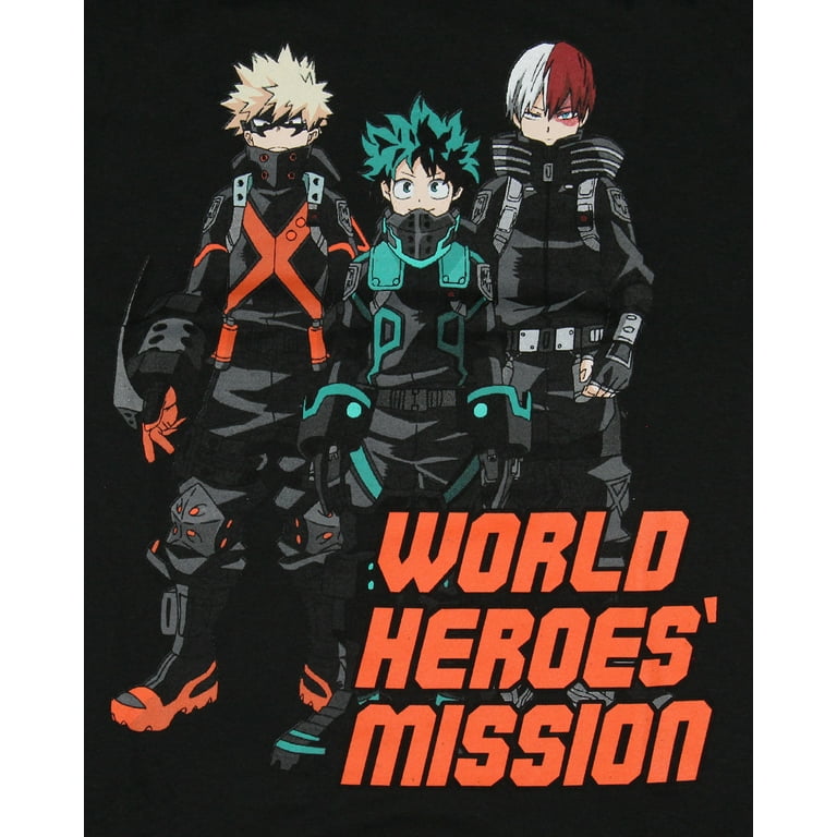 MAN WITH A MISSION HERO Ꭲシャツ【XL】 My Hero Academia World Heroes Mission Men's MHA Manga Deku