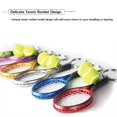 thumbnail image 4 of Auhoky 18 Piezas Mini Llavero De Raqueta De Tenis Llavero Aleación De Moda Pelota De Tenis Anillo Dividido Estilo Deportivo Llavero Dividido Para El Equipo De Amantes Del Deporte - Exquisito Y Ligero, 4 of 5