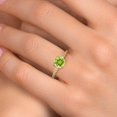thumbnail image 4 of Gem Stone King 14K Two Tone Gold Yellow Lemon Quartz and Lab Grown Diamond Engagement Ring for Women | 2.01 Cttw | Round 8MM | Gemstone Birthstone | Size 9, 4 of 6
