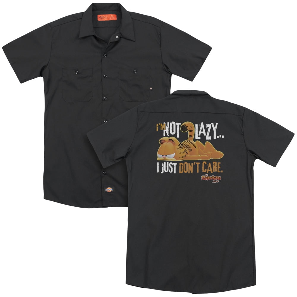 Garfield Not Lazy Adult Work Shirt Garfield Not Lazy Adult Work Shirt