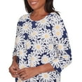 thumbnail image 4 of Alfred Dunner Womens Petite Daisy Puff Print Top With Necklace, 4 of 4