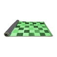 thumbnail image 2 of Ahgly Company Indoor Round Checkered Emerald Green Modern Area Rugs, 5' Round, 2 of 4