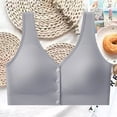 thumbnail image 5 of 5XL/6XL Plus Size Sport Bras for Women Front Closure Widen Straps Stretchy Soft Full Coverage Wireless Supportive Running Yoga Workout Everyday Bralette, 5 of 6
