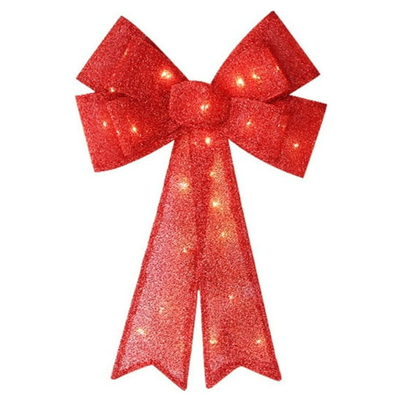 Bows Large Bows Xmas Wreath Ribbon Bows Tree Bows Decorative Burlap Bows Decorations Ornaments For New Year, Red