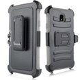 thumbnail image 1 of for 5.5" Samsung Galaxy J7 (2018) Belt Clip Holster Kickstands Hybrid Hard Back Slim Design Shockproof Heavy Duty Rubber Armor Bumper Protective TPU PC Combo Phone Case Gray, 1 of 4