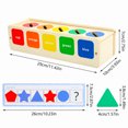 sixwipe Wooden Color Shape Sorting Box, Montessori Toy Shape Sorter