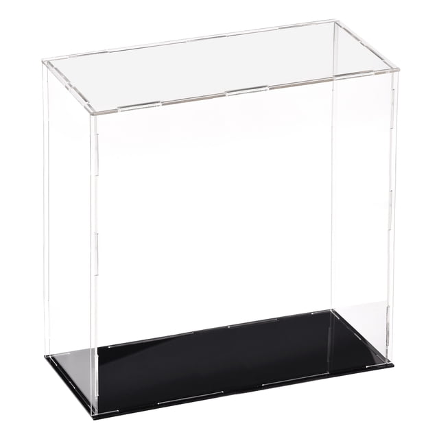 Caja de exhibición clara de acrílico Uxcell, protección a prueba de polvo, cubo de exhibición para coleccionables, caja de 9.8x3.9x9.8 pulgadas