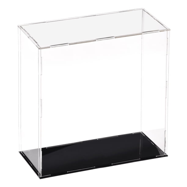 Caja de exhibición clara de acrílico Uxcell, protección a prueba de polvo, cubo de exhibición para coleccionables, caja de 9.8x3.9x9.8 pulgadas
