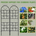 thumbnail image 2 of 2 Pack Large Metal Garden Trellis for Climbing Plants Outdoor Heavy Duty Rustproof Plant Support Metal Climbing Rose Trellis Vine Vegetable Cucumber ,Black, 2 of 7