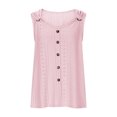 thumbnail image 5 of BVOFAR Summer Eyelet Embroidery Tank Tops for Women 2025 Solid Color Button Down Shirts Casual Sleeveless V Neck Tops, 5 of 7