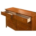 thumbnail image 3 of Contemporary Home Living 10-Drawer Wooden Double Dresser - 58" - Brown, 3 of 4