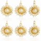 thumbnail image 4 of 1 caja de 10 dijes de girasol dorados de latón chapado en oro de 18 quilates para hacer joyas, pendientes, collares y pulseras., 4 of 6