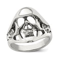 thumbnail image 1 of Mens Skull Ring in Antiqued Sterling Silver, 1 of 5