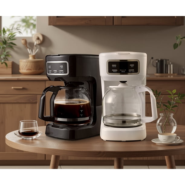 Mainstays 12-Cup Black Programmable Drip Coffee Maker - Walmart