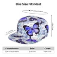 thumbnail image 6 of Daiia Butterflies print Flat Bill Hats Flat Brim Trucker Cap Baseball Cap Adjustable Classic Low Profile Hat Unconstructed Plain Cap, 6 of 9