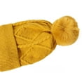 thumbnail image 4 of Holzkary Winter Beanie Hats for Men Women with Scarf Gloves Warm Cute Wool Hat Scarf Gloves Slouchy Three Pieces Winter Snow Knit Cap Screen Mittens Scarves Sets Yellow One Size, 4 of 6