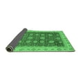 thumbnail image 2 of Ahgly Company Indoor Round Oriental Emerald Green Traditional Area Rugs, 7' Round, 2 of 4