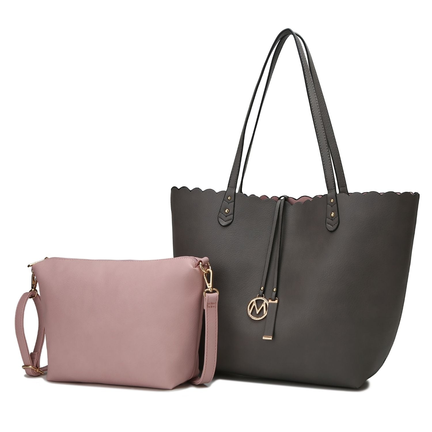 Amahia Reversible Shopper Tote Shoulder Handbag with Cosmetic Pouch by Mia K.