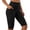 Black, variant on Tqcoqu Biker Shorts for Women with Pockets,Tummy Control Knee Length Yoga Workout Gym Running Volleyball Compression Shorts,Black Women's S-XXL
