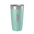 thumbnail image 1 of Burt Lake Map Tumbler Travel Mug Insulated Laser Engraved Coffee Cup Michigan 20 oz Teal, 1 of 1