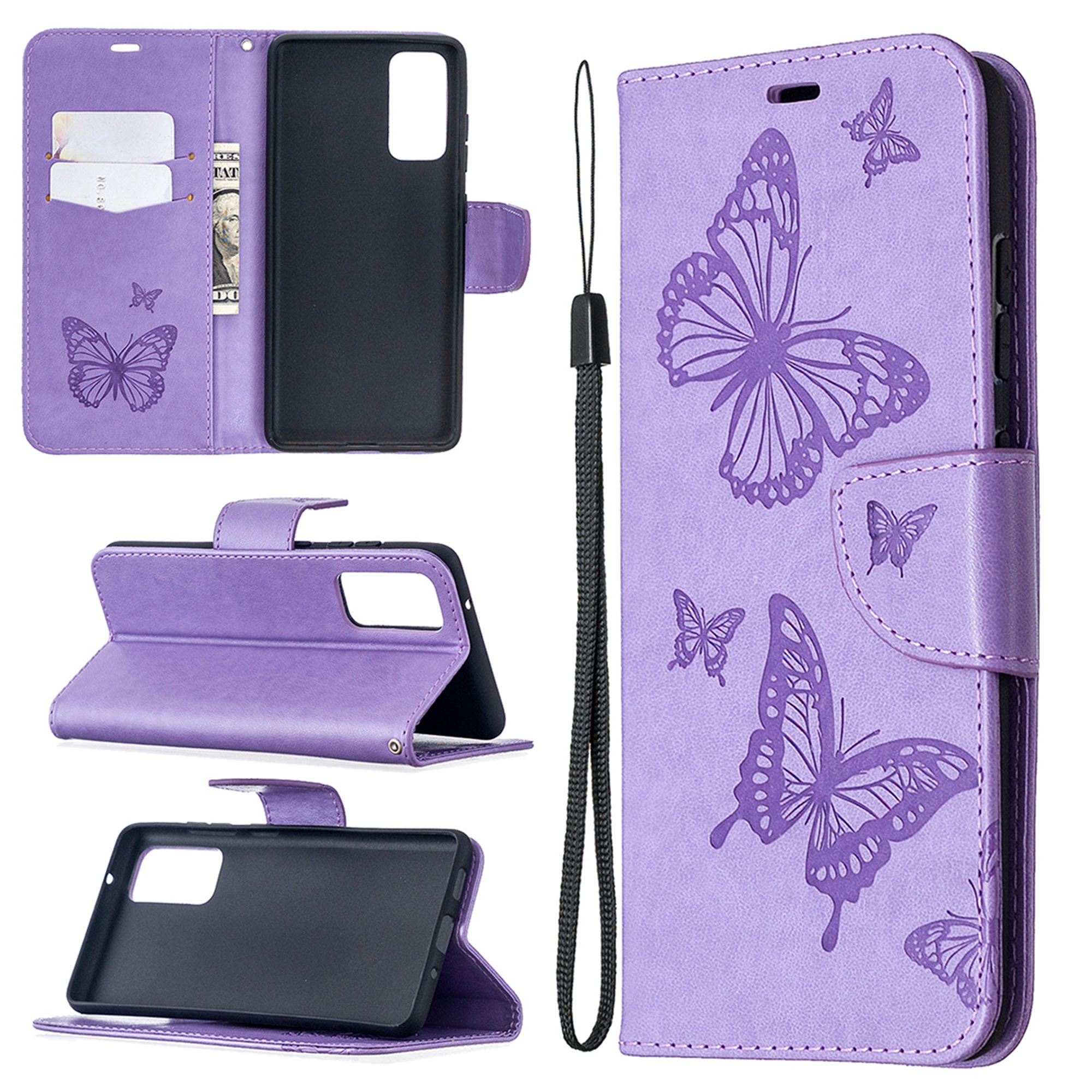 Samsung Galaxy S20 FE 5G Case, Dteck Embossed Butterfly PU Leather ...
