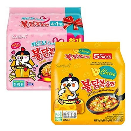 Samyang Chicken Fried Noodles (10 Packs 5x Carbo & 5x Cheese) Hot Fusion