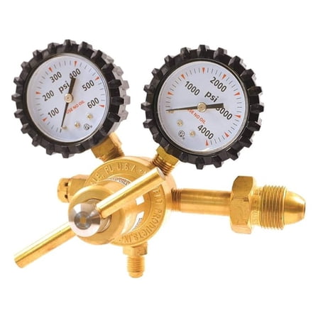 RHP400 400 PSI Nitrogen Regulator - CGA580 Inlet, 1/4" Flare Outlet, 2" Gauge - for Purging & Pressure Testing, Welding, Soldering