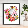 thumbnail image 2 of Pintura de diamante 5D DIY taladro redondo completo casa de pájaros decoración del hogar arte artesanal Hugtrwg Para estrenar, 2 of 9
