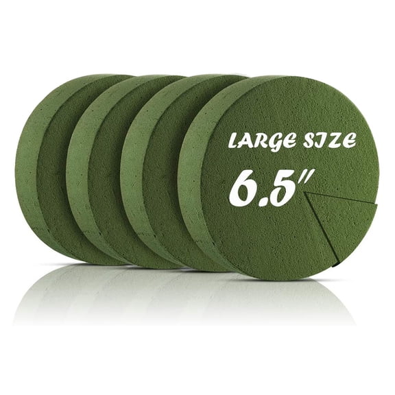 New Arrivals 4Pcs 6.5Inch Round Dry Floral Foam for Aisle Flowers,Party Decoration