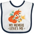 thumbnail image 3 of Inktastic My Memere Loves Me Fox Boys or Girls Baby Bib, 3 of 4
