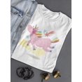 thumbnail image 3 of Cute Pink Lovely Magic Unicorn T-Shirt Women -Image by Shutterstock, Female x-Large, 3 of 4