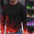 thumbnail image 2 of Qingpeng Men's Long Sleeve Shirts Crew Neck Classic Casual Slim T-Shirt, 2 of 5