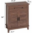 thumbnail image 2 of Ourlova Rustic Storage Cabinet 31.5 in – Adjustable 3-Tier Farmhouse Entryway Organizer with Slatted Doors, Waterproof Design for Kitchen & Dining Room, 2 of 6