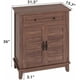 thumbnail image 2 of Gabinete de Almacenamiento Rústico de 31.5 Pulgadas con 3 Estantes Ajustables, Organizador Estilo Campestre con Puertas de Listones, Impermeable para Cocina, 2 of 6