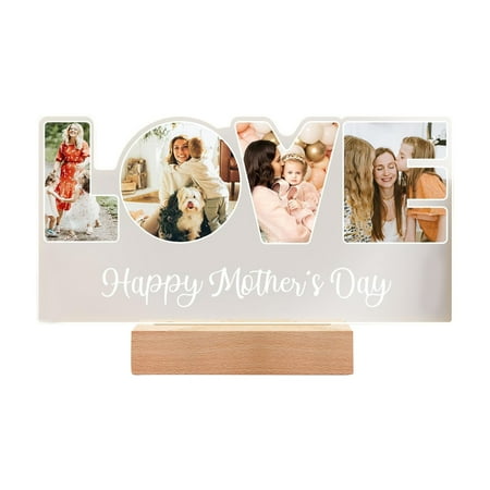 

ruchs Bright Nightlight Valentine s Day To Him Her Love Night Light And Photos Birthday To Girlfriend Boyfriend Custom To Wife Husband Anniversary Photo Frame C