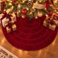 thumbnail image 2 of Velvet Ruffle Christmas Tree Skirt, Red, 48", by Holiday Time, 2 of 4