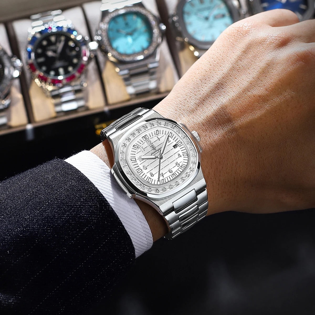 Montre homme luxe acier inoxydable, quartz. - Test et Avis