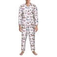 thumbnail image 3 of Lsque Cute Dog Pattern Long Sleeve Pajama Set for Men - Soft 2-Piece Sleepwear and Loungewear Set with Pockets, Comfy Nightwear-Medium, 3 of 7