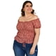 thumbnail image 1 of Blusa smock Tallas Extras Zenobia 12120 Vino floreado 42, 1 of 6