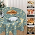 thumbnail image 6 of Round Tablecloth Abstract Art Painting Table Cloths Waterproof Vintage Table Cover for Wedding Party Dining Holiday Banquet-60in, 6 of 6