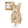 thumbnail image 1 of Puzles 3D de madera con forma de bulldog mecánico JigToy, reloj navideño, 1 of 6