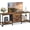 Rustic Brown, variant on TV Stand Dresser with 2 Drawers, Entertainment Center for 50" Inch TV with Open Storage Shelves, Industrial Media Console for Bedroom, Living Room, Black