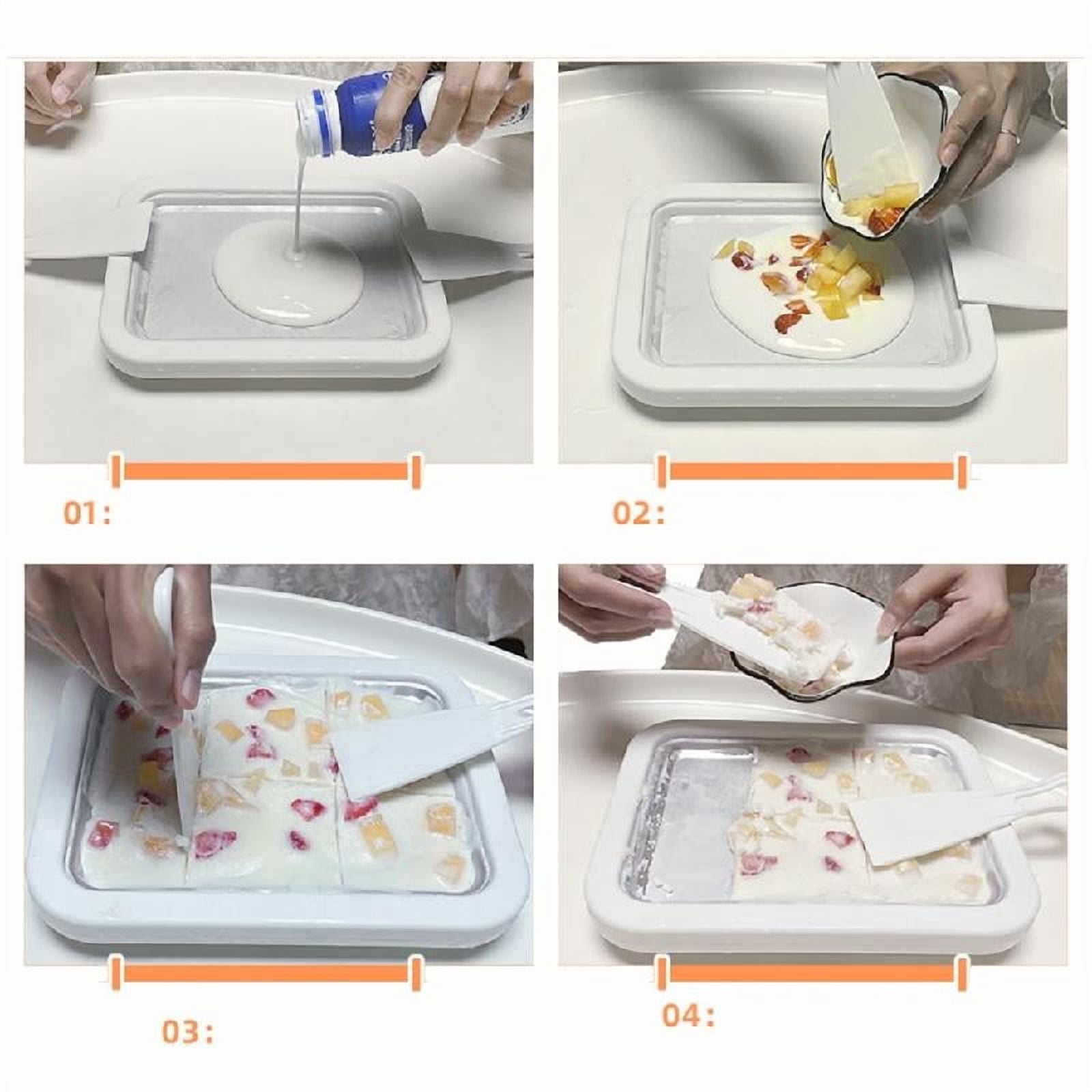 Ice Cream Maker Pan Multifunctional Sweet Fried Food Yogurts Ice Cream Roller Plate Household Supplies