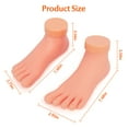 thumbnail image 2 of Práctica modelo de pie falso, herramienta de manicura protésica de silicona suave y Flexible para entrenamiento artístico de puntas de uñas, 1 par, 2 of 5