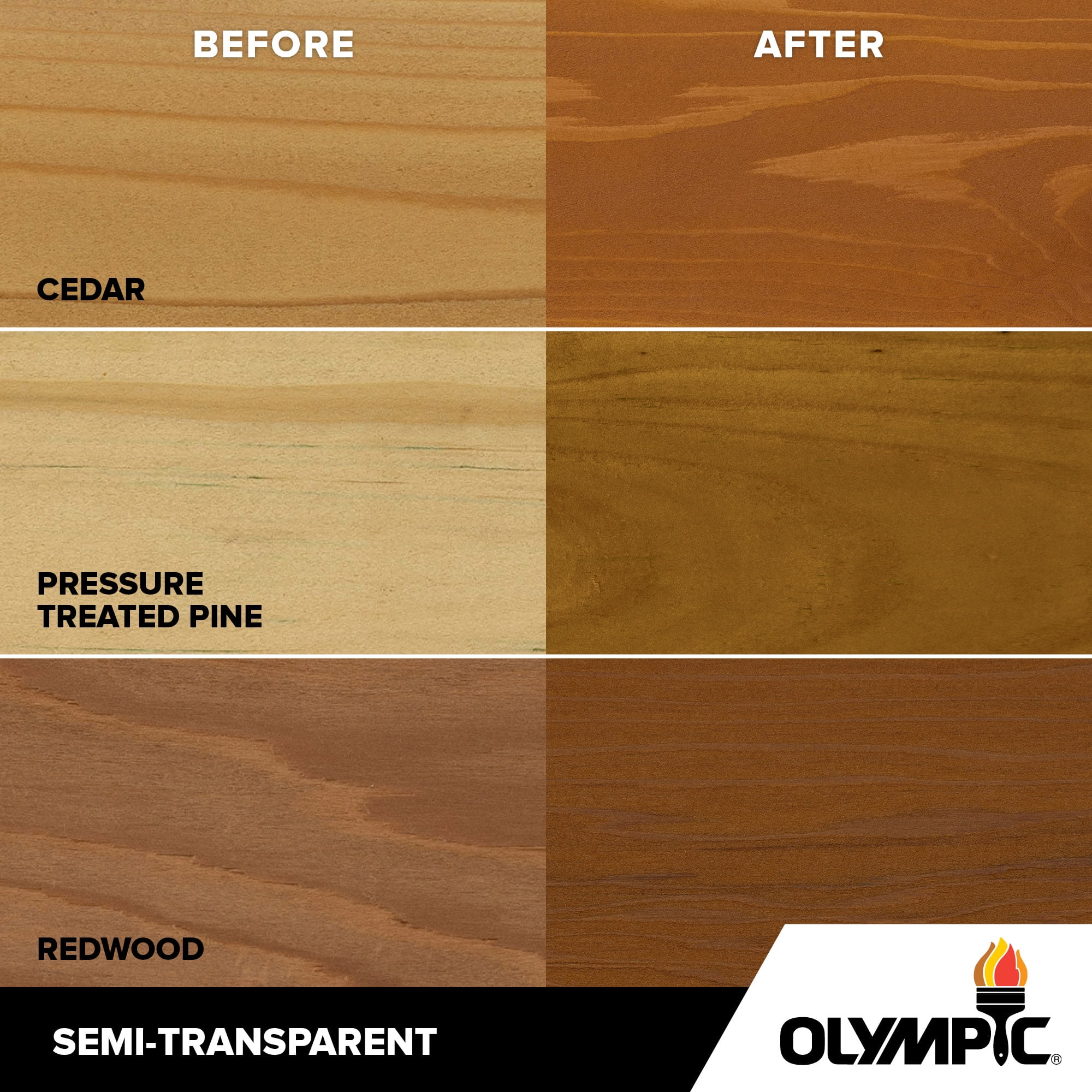 Olympic Maximum 1 Gallon ST-2024 Sierra Semi-Transparent Exterior Stain and Sealer in One Low VOC